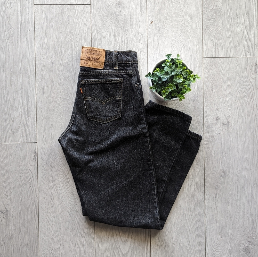 LEVIS 550 ORANGE TAB VINTAGE BLACK JEANS
